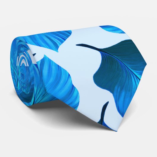 Canna Tropicanna Tropical Leaves in Blue Stropdas (Opgerold)