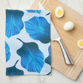 Canna Tropicanna Tropical Leaves in Blue Theedoek (Quarter Fold)