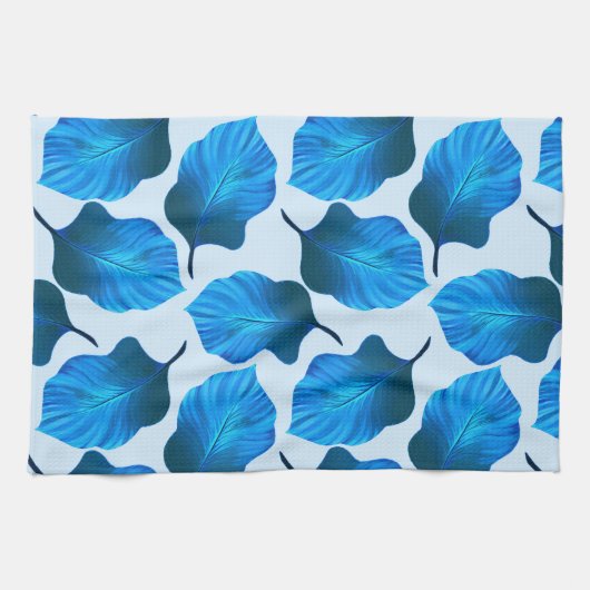 Canna Tropicanna Tropical Leaves in Blue Theedoek (Horizontaal)