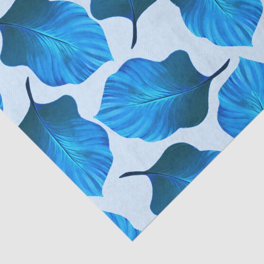 Canna Tropicanna Tropical Leaves in Blue Tissuepapier (Detail)