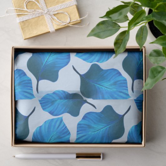 Canna Tropicanna Tropical Leaves in Blue Tissuepapier (Geschenk)