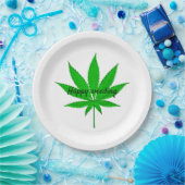 Cannabis, Happy Weeding Wedding Pun Papieren Bordje (Feest)