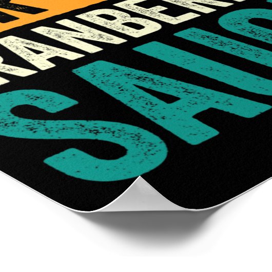 Canned Cranberry Sauce Jellied Happy Thanksgiving Poster (Hoek)