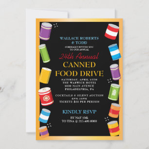 CANNED FOOD DRIVE Veiling Corporate Fundraiser Kaart