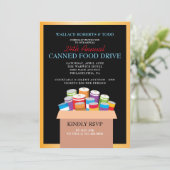 CANNED FOOD DRIVE Veiling Corporate Fundraiser Kaart (Staand voorkant)