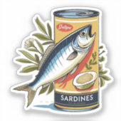 Canned sardines sticker (Voorkant)