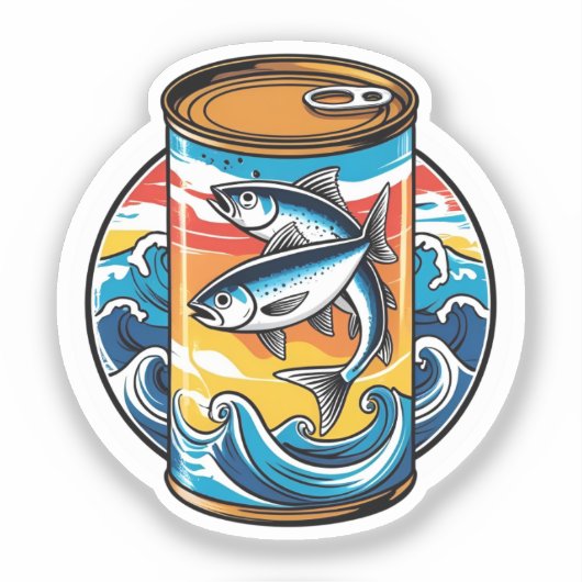 Canned sardines sticker (Voorkant)