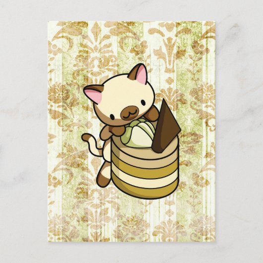 Cannelle Apple Kat Briefkaart (Voorkant)