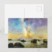 *~* Cannelle Beach Italia Italië Zonsondergang AP1 Briefkaart (Voorkant / Achterkant)