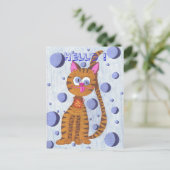 Cannelle de kat "Hallo!" briefkaart (Staand voorkant)