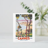  Cannes aan de Franse Rivièra Reisposter Briefkaart (Staand voorkant)