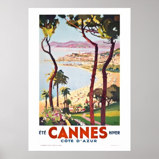  Cannes aan de Franse Rivièra Reisposter Poster (Voorkant)