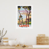 Cannes aan de Franse Rivièra Reisposter Poster (Keuken)