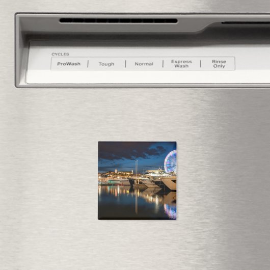 Cannes city at night port uitzicht magneet (Insitu (Vaatwasser))