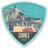 Cannes city France uitzicht croisette Sticker (Voorkant)