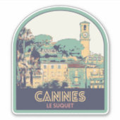 Cannes City France uitzicht van de Sticker van de  (Voorkant)