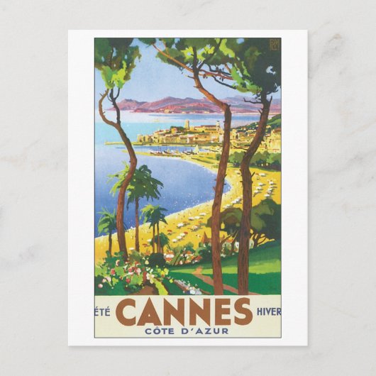 Cannes Cote D'Azur Briefkaart (Voorkant)