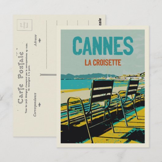 Cannes Cote d'Azur France, uitzicht van Croisette Briefkaart (Voorkant / Achterkant)