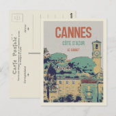 Cannes Cote d'Azur France, uitzicht van Suquet Briefkaart (Voorkant / Achterkant)
