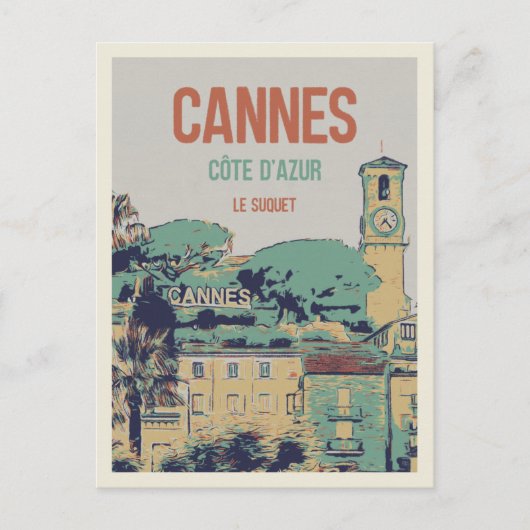 Cannes Cote d'Azur France, uitzicht van Suquet Briefkaart (Voorkant)
