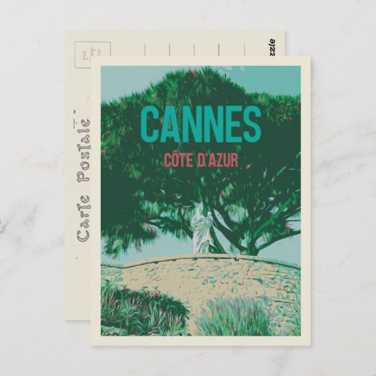Cannes Cote d'Azur France, uitzicht van Suquet Briefkaart (Voorkant / Achterkant)