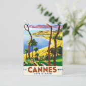Cannes Cote D'Azur Frans reisbureau Briefkaart (Staand voorkant)