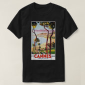 Cannes Côte d'Azur French Riviera Vista Summer Ret T-shirt (Design voorkant)