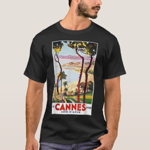 Cannes Côte d'Azur French Riviera Vista Summer Ret T-shirt