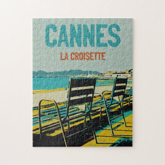Cannes Côte d'Azur La Croisette Illust France Legpuzzel (Verticaal)