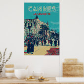 Cannes Côte d'Azur La Croisette Illust France Pos Poster (Keuken)