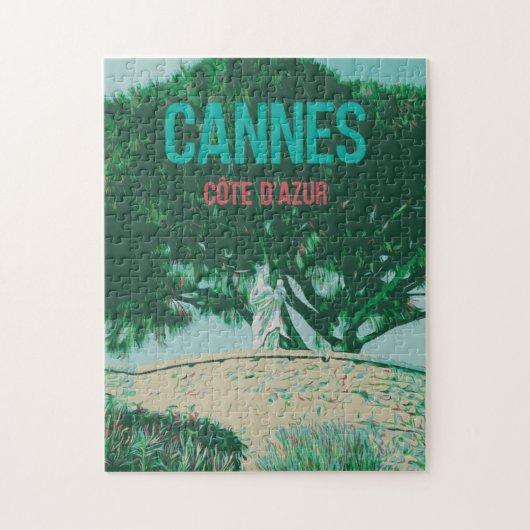 Cannes Côte d'Azur Le Suquet illustratie Frankrijk Legpuzzel (Verticaal)