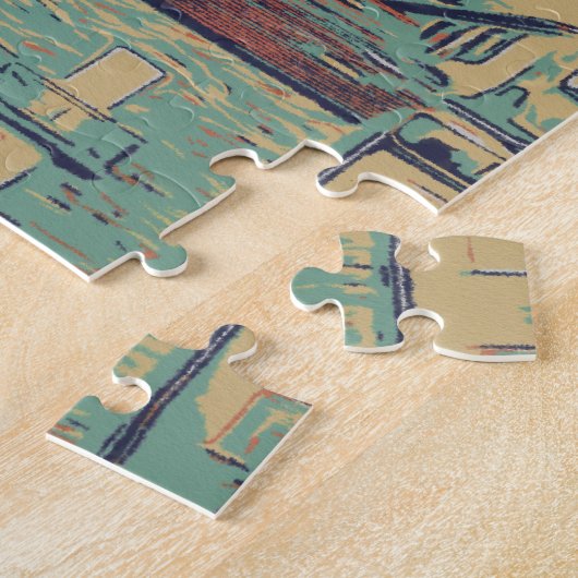 Cannes Côte d'Azur Le Suquet illustratie Frankrijk Legpuzzel (Zijkant)