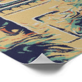 Cannes Côte d'Azur Le Suquet illustratie Frankrijk Poster (Hoek)