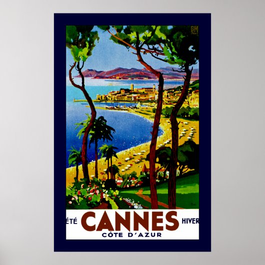 Cannes ~ Cote d'Azur Poster (Voorkant)
