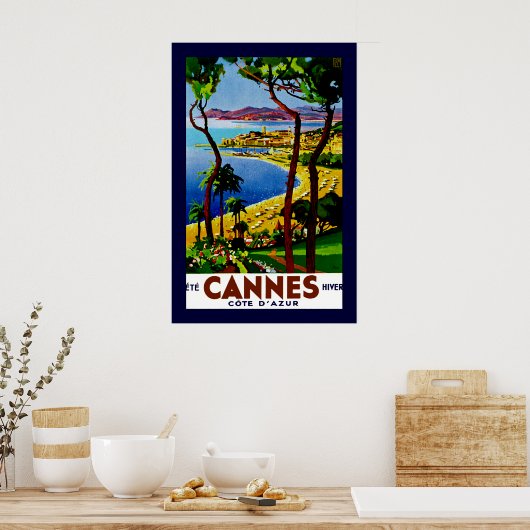 Cannes ~ Cote d'Azur Poster (Keuken)