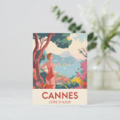  Cannes Côte d'Azur Reizen Briefkaart (Staand voorkant)