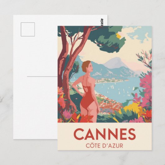 Cannes Côte d'Azur Reizen Briefkaart (Voorkant / Achterkant)