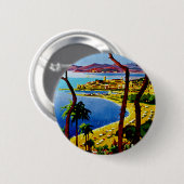 Cannes ~ Cote d'Azur Ronde Button 5,7 Cm (Voorkant /achterkant)