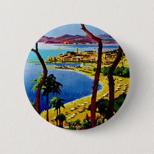Cannes ~ Cote d'Azur Ronde Button 5,7 Cm