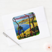 Cannes ~ Cote d'Azur Vierkante Sticker (Envelop)