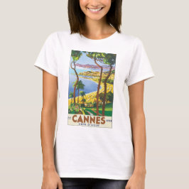 Cannes Cote D'Azur Vintage Travel Poster T-shirt