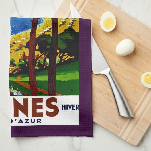 Cannes - Cote d'Azure Theedoek (Quarter Fold)