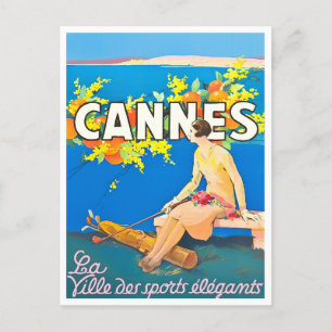 Cannes France vintage Briefkaart