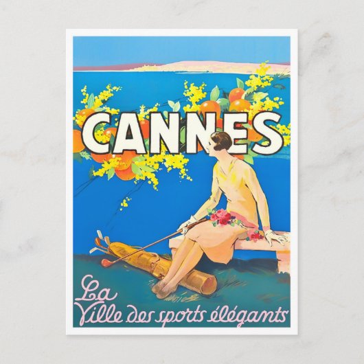 Cannes France vintage Briefkaart (Voorkant)