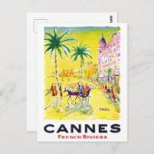 Cannes France vintage Briefkaart (Voorkant / Achterkant)