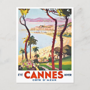 Cannes France vintage Briefkaart