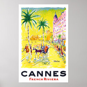 Cannes France vintage Poster