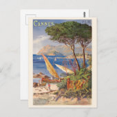 Cannes France Vintage Poster 1900 Briefkaart (Voorkant / Achterkant)