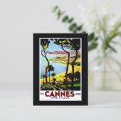 Cannes, France Vintage Travel Briefkaart (Staand voorkant)