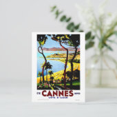 Cannes France Winter Travel Briefkaart (Staand voorkant)